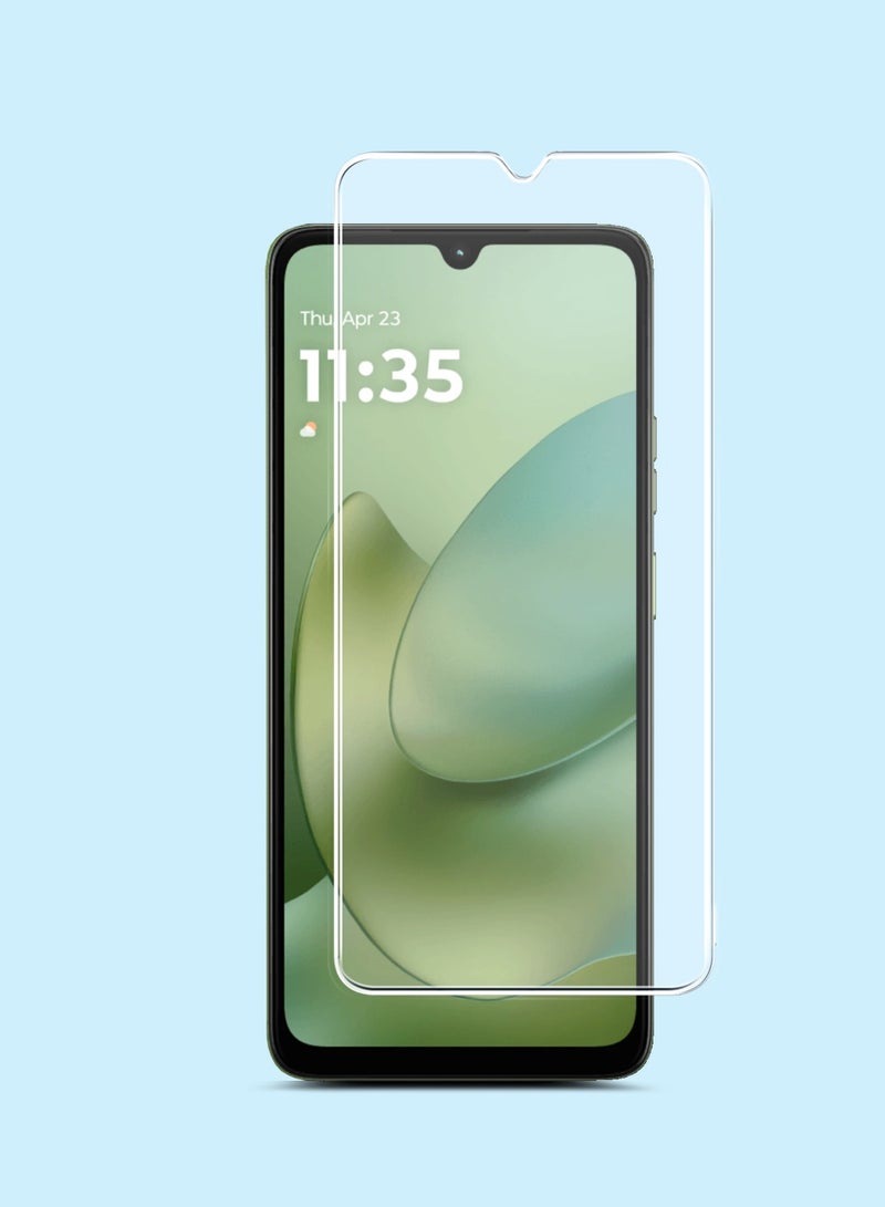 جيماكس واقي شاشة زجاجي مقسّى مقوى 9H 2.5D من سلسلة GMAX الفاخرة لجهاز موتورولا موتو G06 / G06 باور 4G 2025 بحواف منحنية - شفاف - Image 1